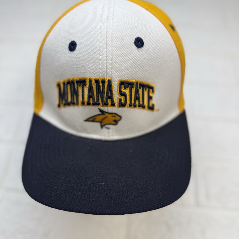 Montana State Bobcats Hat Cap Fitted 7 The Game Pro Blue Yellow GPR300